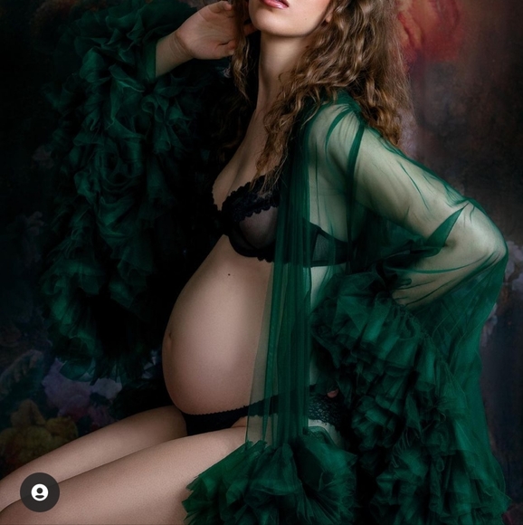 Green Tulle Robe! - Picture 2 of 4